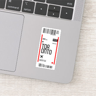 Toronto Vlucht ticket instapkaart reizen Canada Sticker