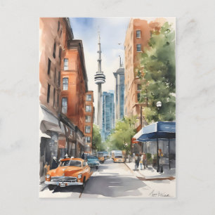 Toronto waterverf kunst briefkaart