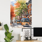 Toronto waterverf kunst poster (Thuiskantoor)