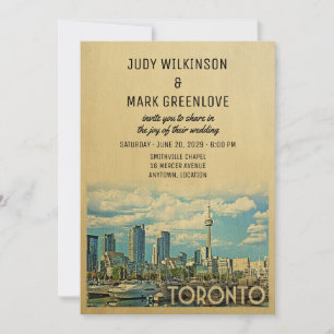 Toronto Wedding Invitation Canada Kaart