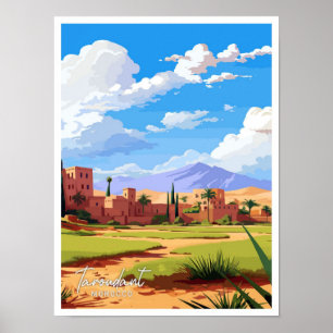 Toroudant Marokko Reizen Illustratie Poster
