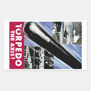 Torpedo de as rechthoekige sticker