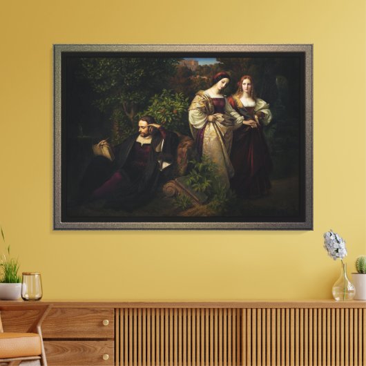 Torquato Tasso en de twee Leonores Canvas Afdruk (Insitu (Woonkamer))