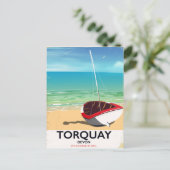 Torquay Devon poster voor het reizen langs de kus Briefkaart (Staand voorkant)