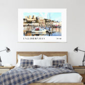 Torquay Marina, Engelse Riviera, Devon Canvas Afdruk (Insitu (Slaapkamer))