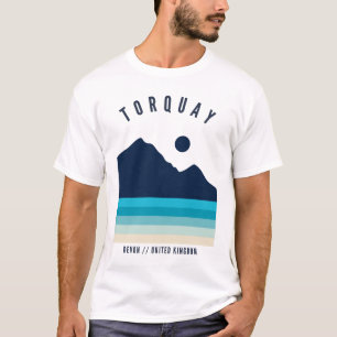 Torquay Verenigd Koninkrijk Retro Vintage Strand T-shirt