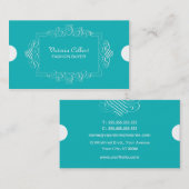 Torquoise Elegant-template voor visitekaartjes (Voorkant / Achterkant)