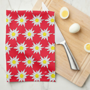 Torrals Serviettes de cuisine rouges motif Edelwei