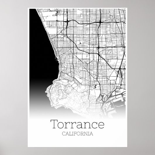 Torrance Map - California - City Map Poster (Voorkant)