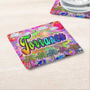 Torrance Vista Express-Onderzetter Vierkante Kartonnen Onderzetter