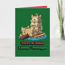 Torre De Belem Feestdagen Kaart