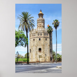 Torre del Oro in het Poster van Sevilla