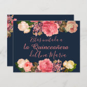 Torre Eiffel elegante lamentable de la Quinceanera Kaart (Voorkant / Achterkant)