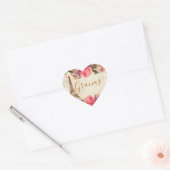 Torre Eiffel elegante lamentable de la vendimia Hart Sticker (Envelop)