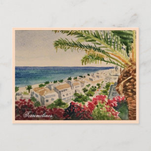 Torremolinos Costa del Sol Spanje waterverf zee Briefkaart