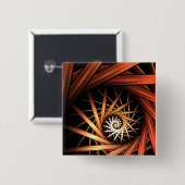 Torrent Fractal Vierkante Button 5,1 Cm (Voorkant /achterkant)