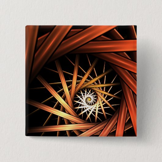 Torrent Fractal Vierkante Button 5,1 Cm (Voorkant)