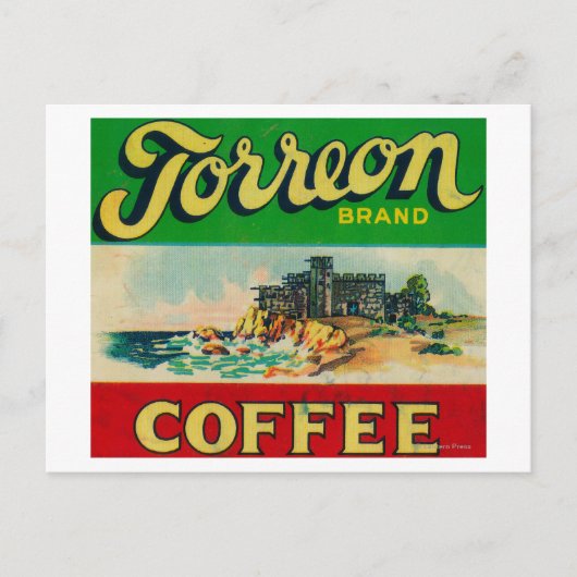 Torreon Coffee Label Briefkaart (Voorkant)