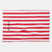 Torrés de serviettes de cuisine Uff Da rayées roug (Horizontal)