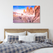 Torres del paine Chile Canvas Afdruk (Insitu (Slaapkamer))