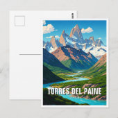Torres Del Paine Chili Briefkaart (Voorkant / Achterkant)