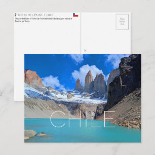 Torres Del Paine, Chili Carte Postale de Voyage