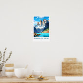 Torres Del Paine Chili Reisprint Poster (Keuken)