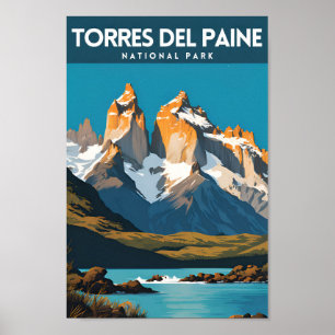 Torres del Paine National Park Reiziger Poster