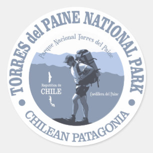 Torres del Paine NP Ronde Sticker