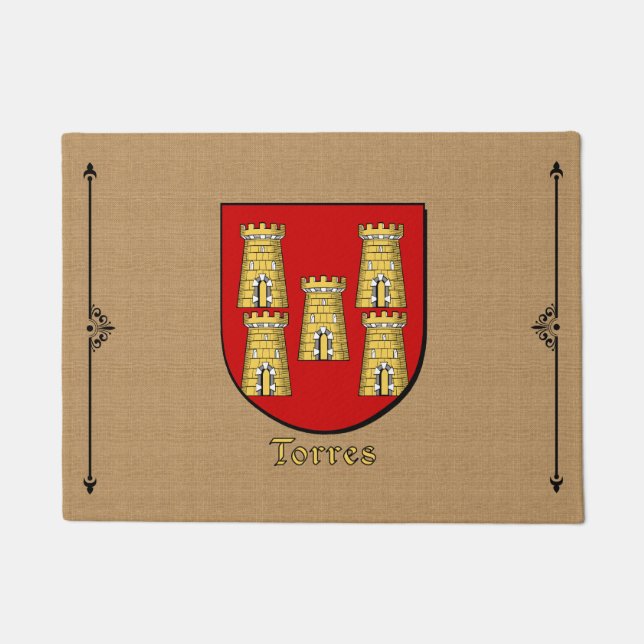 Torres Historisch Schild op Cobblestone Deurmat (Voorkant)