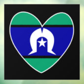 Torres Strait Islanders hart Raamsticker (Vel 3)