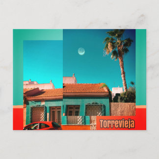 Torrevieja, Alicante in Oranje en Turqoise Briefkaart
