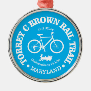 Torrey C Brown Rail Trail (fietser) Metalen Ornament