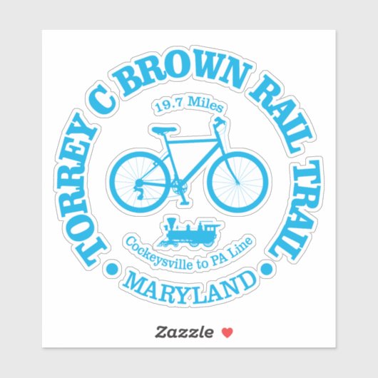 Torrey C Brown Rail Trail (fietser) Sticker (Vel)