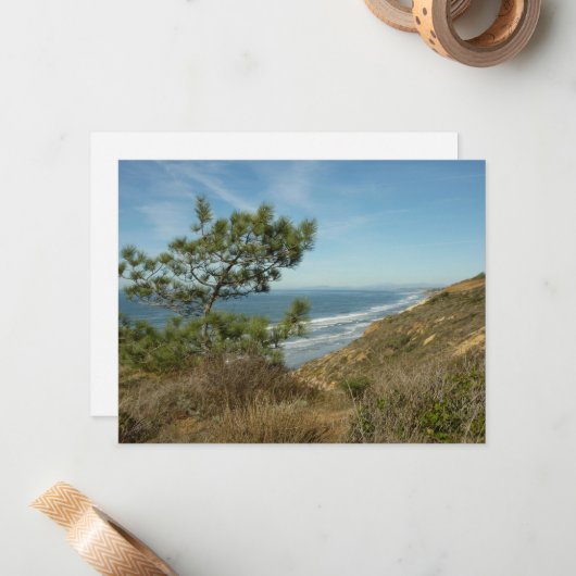 Torrey Pine en het kustlandschap van Californië Notitiekaartje (Voorkant / Achterkant in situ)