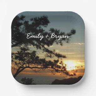 Torrey Pine Sunset I California Landscape Papieren Bordje