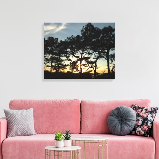 Torrey Pine Sunset II Californië Landschap Canvas Afdruk (Insitu (Woonkamer))