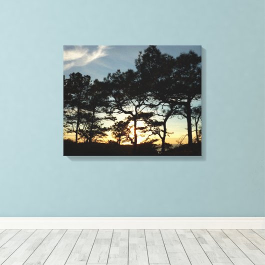 Torrey Pine Sunset II Californië Landschap Canvas Afdruk (Insitu (Houten vloer))