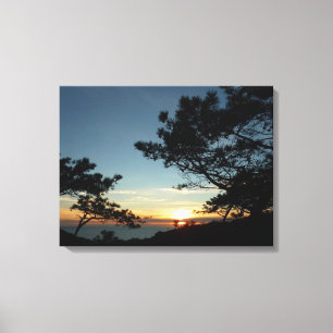 Torrey Pine Sunset III Californië Landschap Canvas Afdruk
