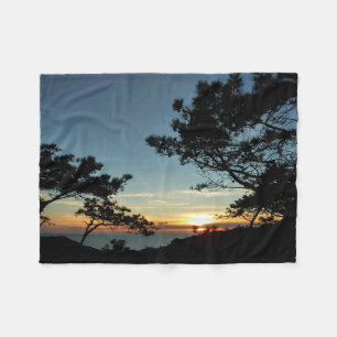 Torrey Pine Sunset III Californië Landschap Fleece Deken