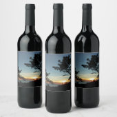 Torrey Pine Sunset III Californië Landschap Wijn Etiket (Flessen)