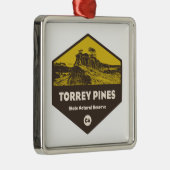 Torrey Pines State Reserve California Metalen Ornament (Rechts)