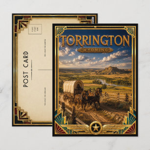 Torrington Wyoming Vintage Art Deco Gouden Tijdper Briefkaart