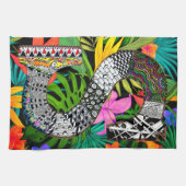 Torse de fleurs tropicales monogramme S Torchons d (Horizontal)