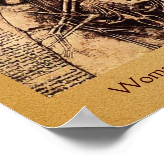 Torso/hart van de vrouw en haar bloedvaten poster (Hoek)