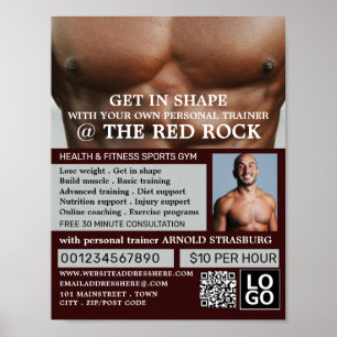 Torso, Personal trainer, Gym Adverteren Poster