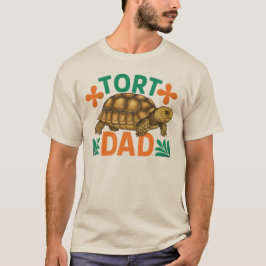Tort Dad Sulcata schildpad reptiel cadeau voor hem T-shirt