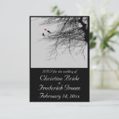 Tortelduifjes, 3,5 x5-inch bruiloft rsvp (Staand voorkant)