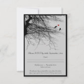 Tortelduifjes, 3,5 x5-inch bruiloft rsvp (Achterkant)