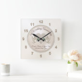 Tortelduifjes Aangepaste eerste Jubileum klok (Huis)